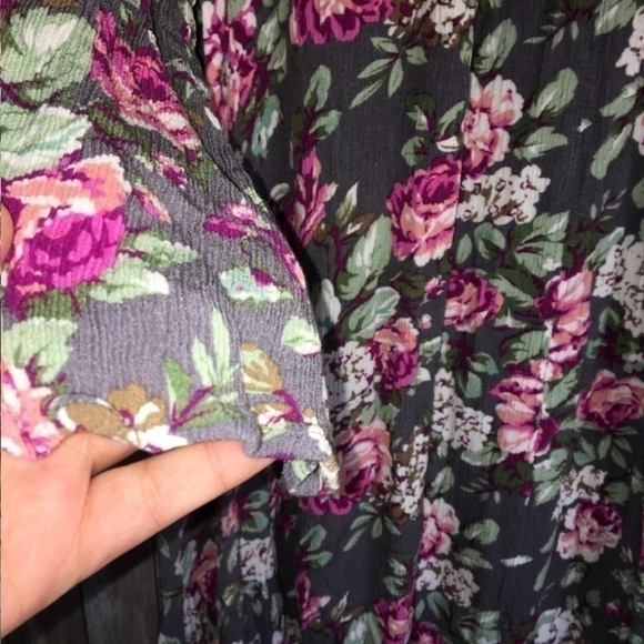Umgee Grey Floral Dress/Tunic - Picture 5 of 6